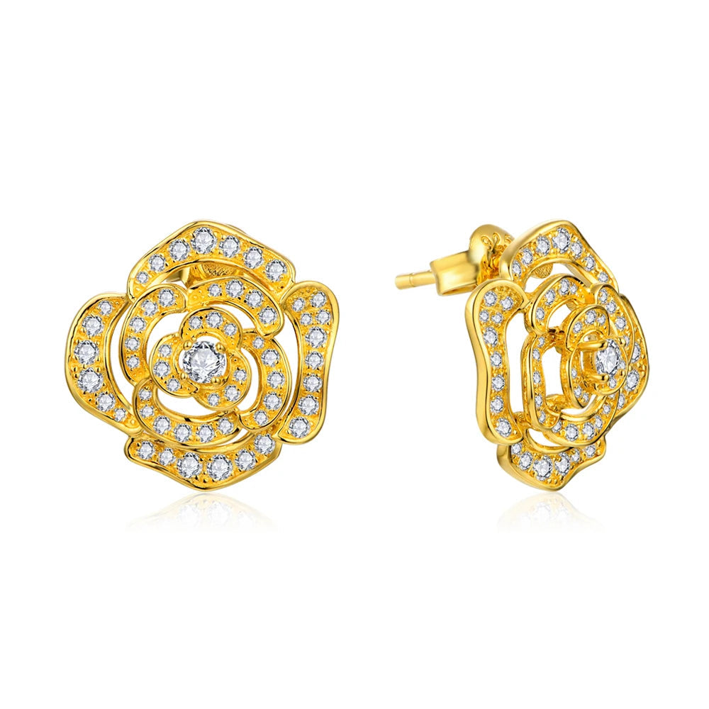 Rose of Love - Moissanite Stud Earrings | IL0000