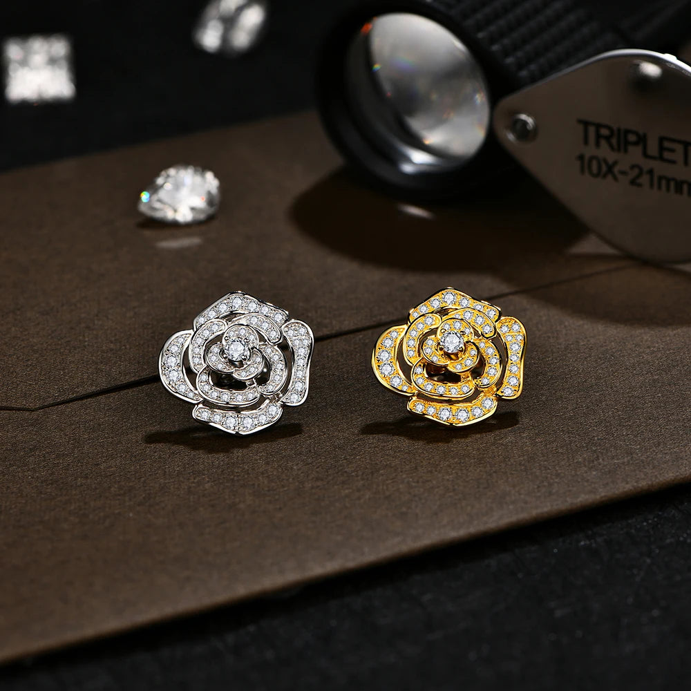 Rose of Love - Moissanite Stud Earrings | IL0000