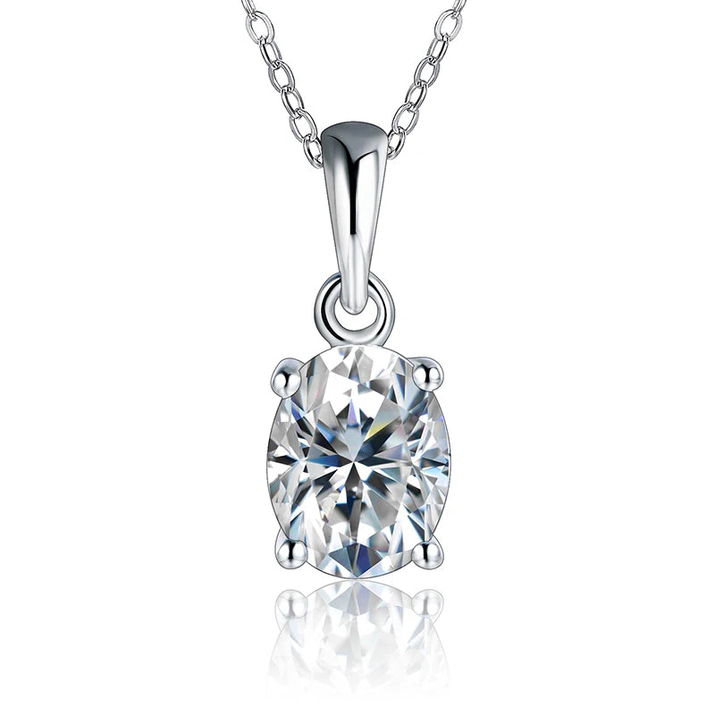 Oval Moissanite Pendant Necklace | IL0000