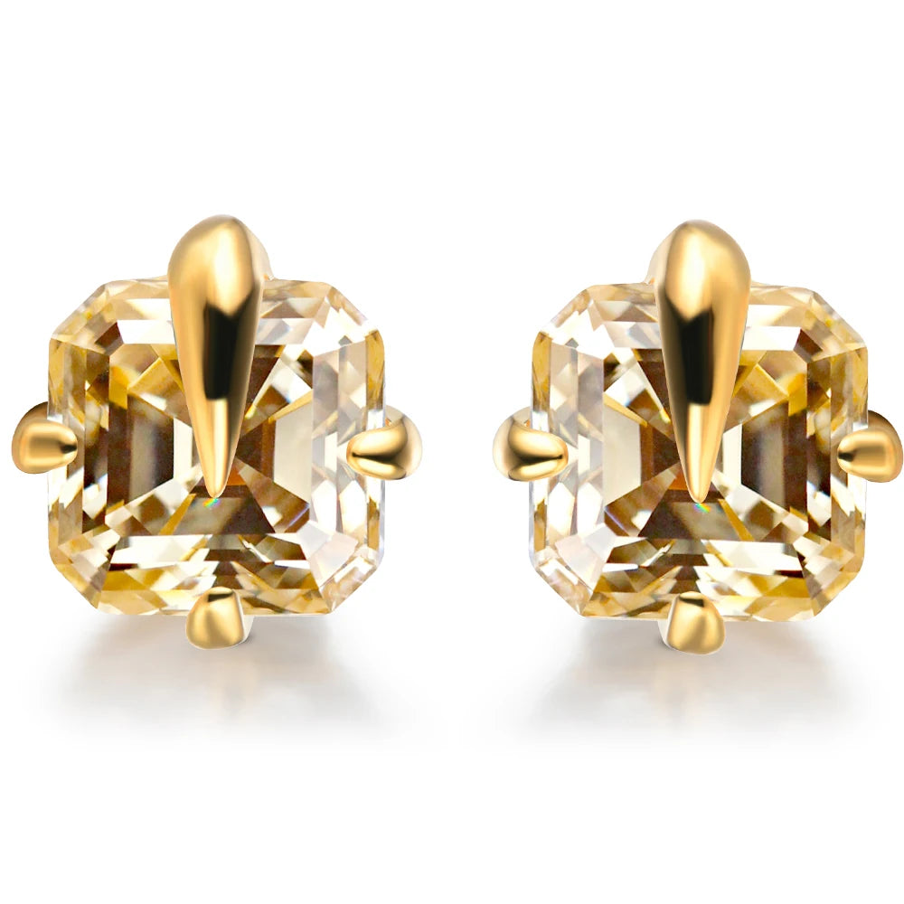 Asscher Moissanite Earring | IL0000