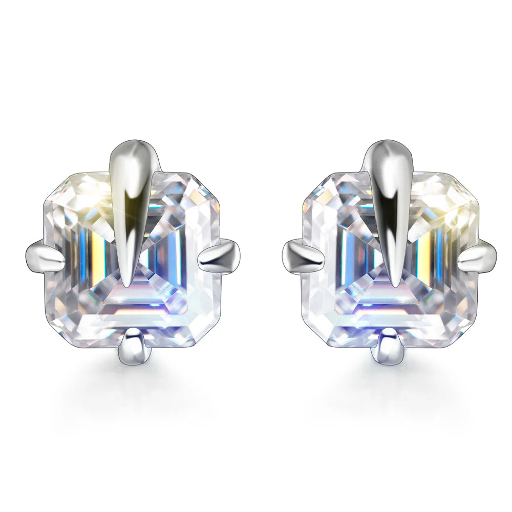 Asscher Moissanite Earring | IL0000