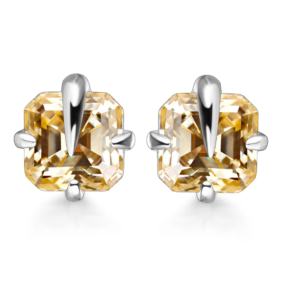 Asscher Moissanite Earring | IL0000