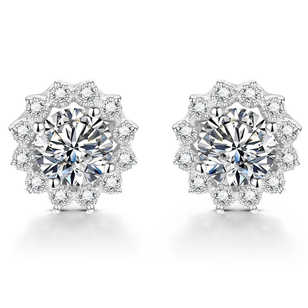 Petals of Harmony - Moissanite Stud Earrings | IL0000