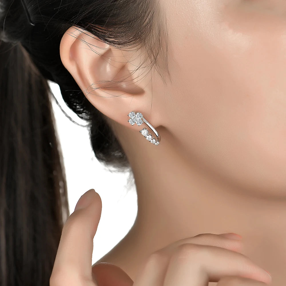 VVS1 D-EF Color Star Moissanite Earrings | IL0000