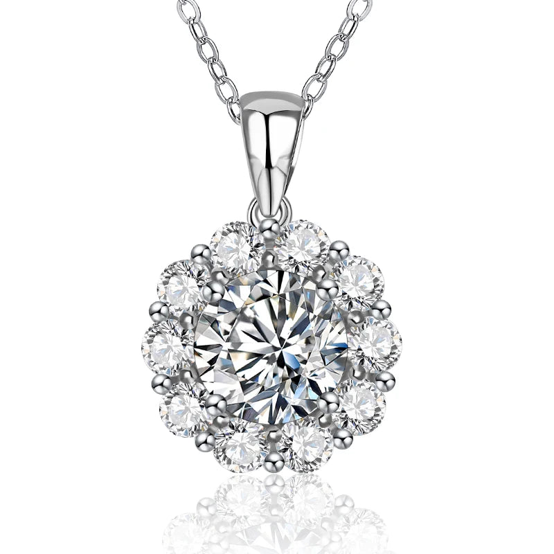 Flower Twinkle Moissanite Diamond Pendant | IL0000