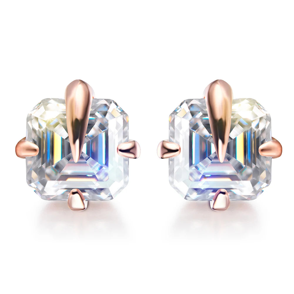 Asscher Moissanite Earring | IL0000