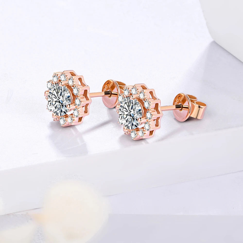 Petals of Harmony - Moissanite Stud Earrings | IL0000