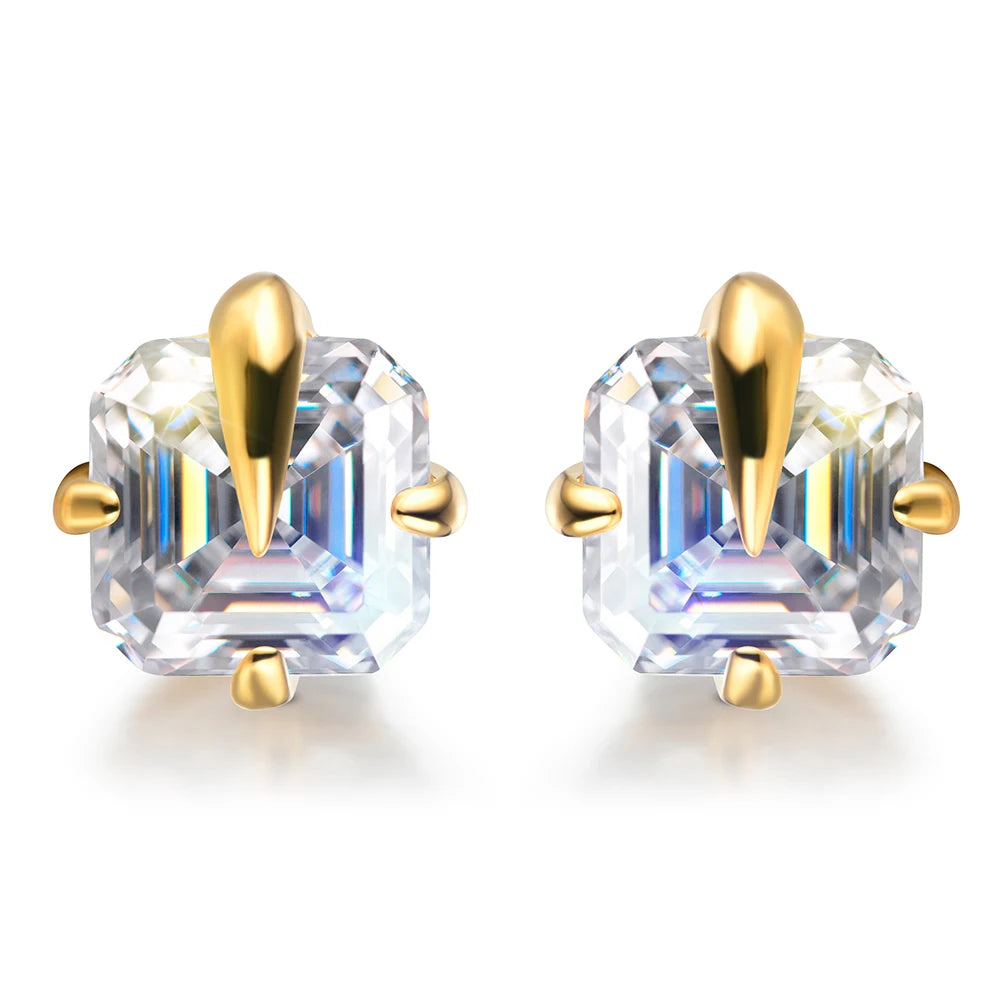 Asscher Moissanite Earring | IL0000