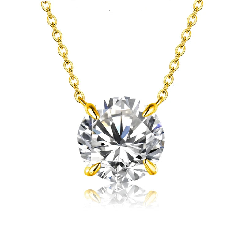 Round Solitaire Moissanite Pendant Necklace | IL0000