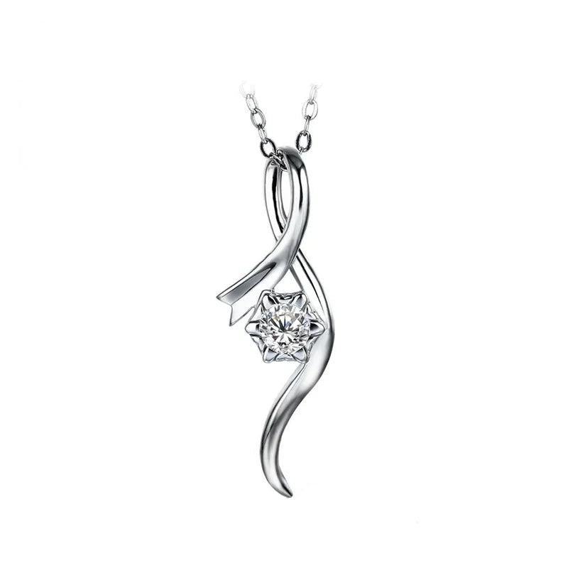 Versatile Silver Moissanite Gemstone Pendant Necklace | IL0000