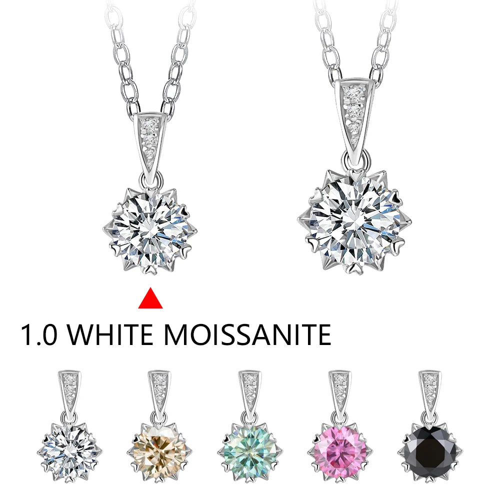 Moissanite Crown Pendant Necklace | IL0000