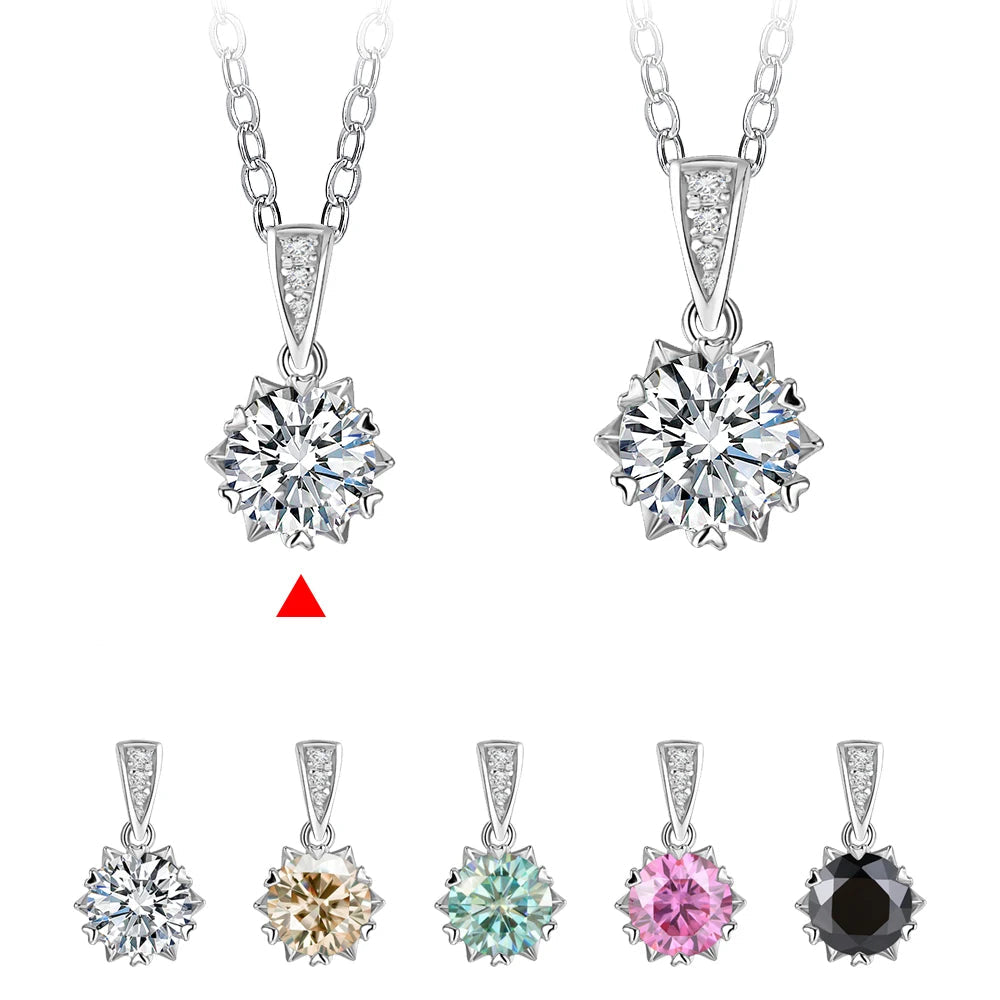 Round Brilliant Cut D Color Moissanite Pendant | IL0000