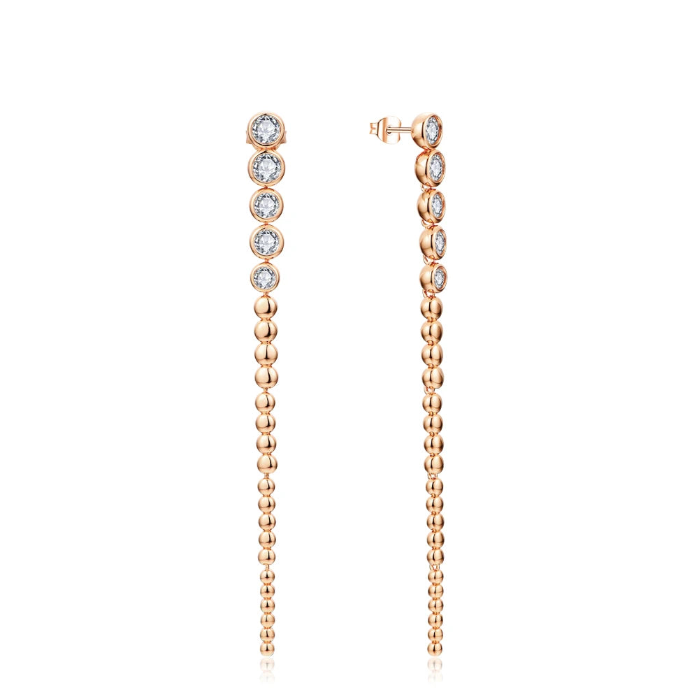 Whip Round Moissanite Drop Earrings | IL0000