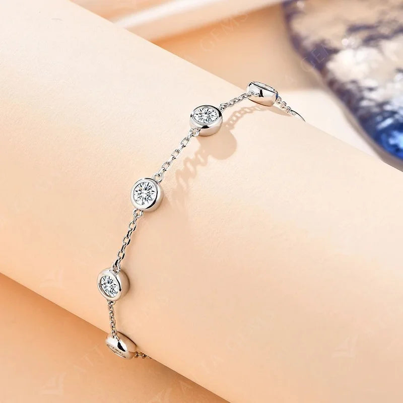 Moissanite Tennis Bracelet - Rhodium Plated | IL0000