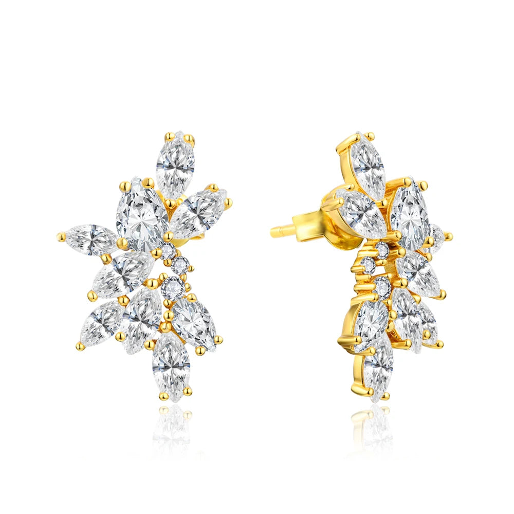 Asymmetric Moissanite Stud Earrings | IL0000