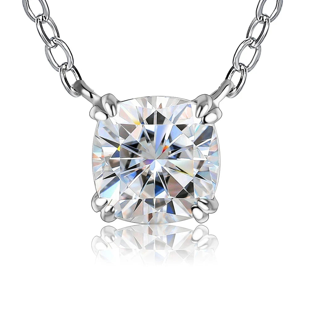 Cushion-Cut Moissanite Pendant Necklace | IL0000