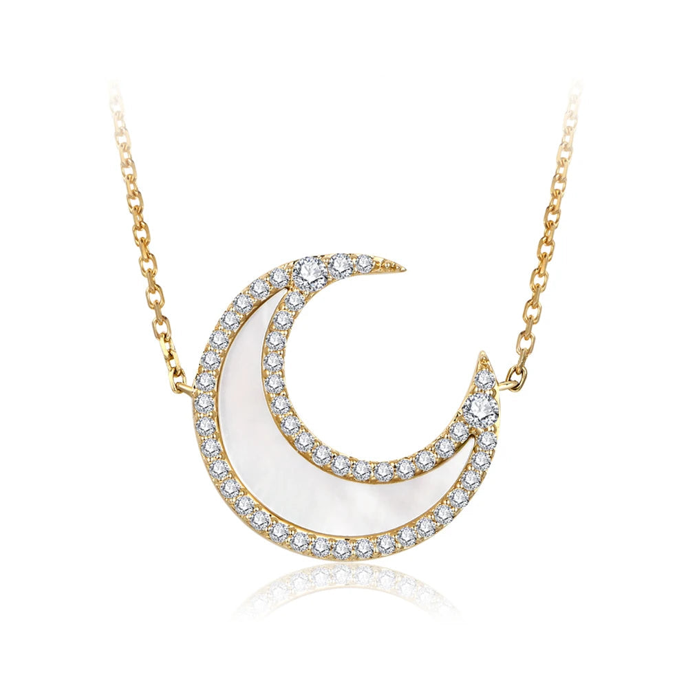 Moon Moissanite Pendant Necklace | IL0000