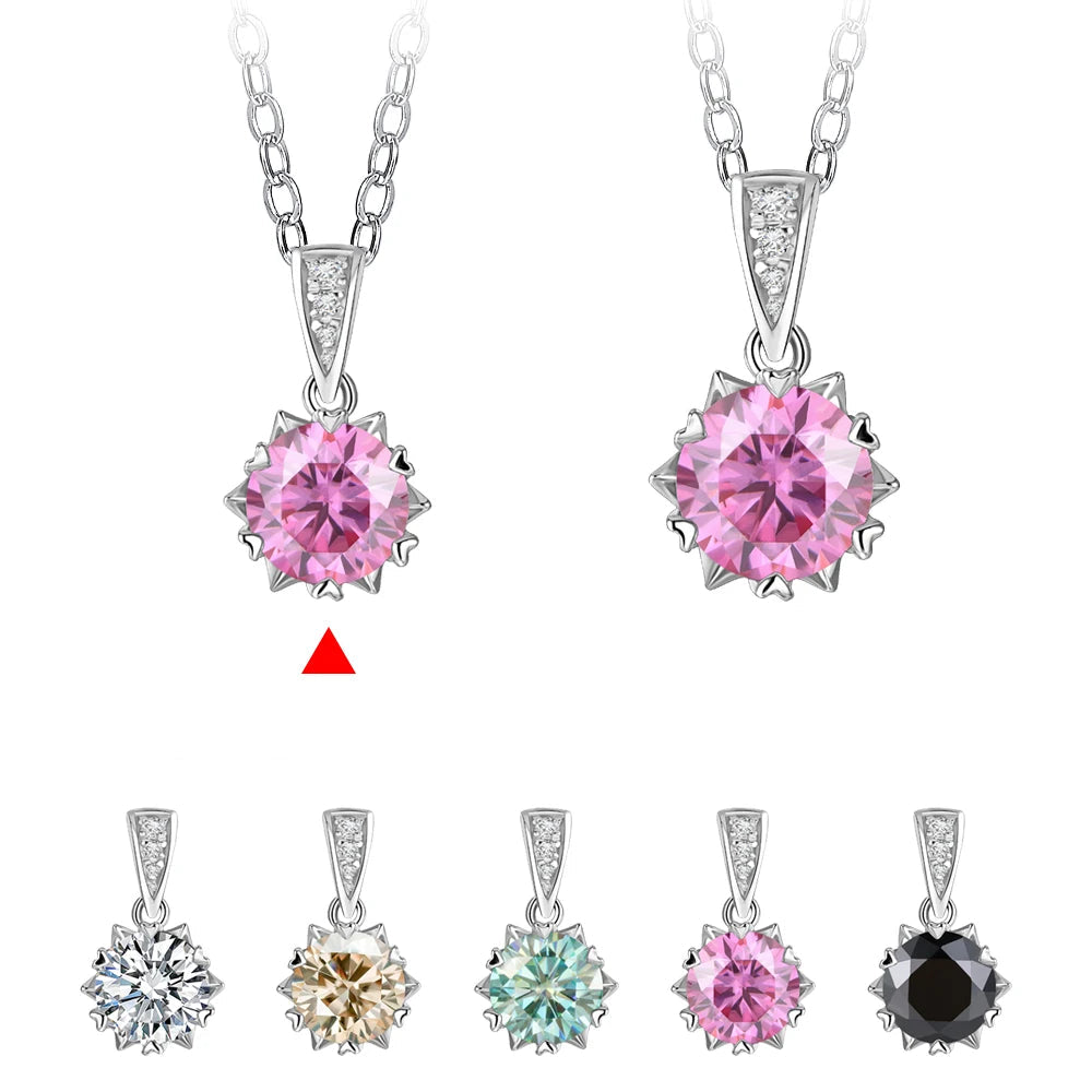 Round Brilliant Cut D Color Moissanite Pendant | IL0000