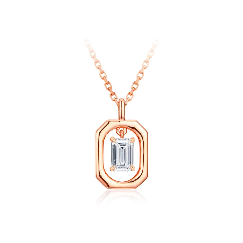 Geometric Moissanite Pendant Necklace | IL0000