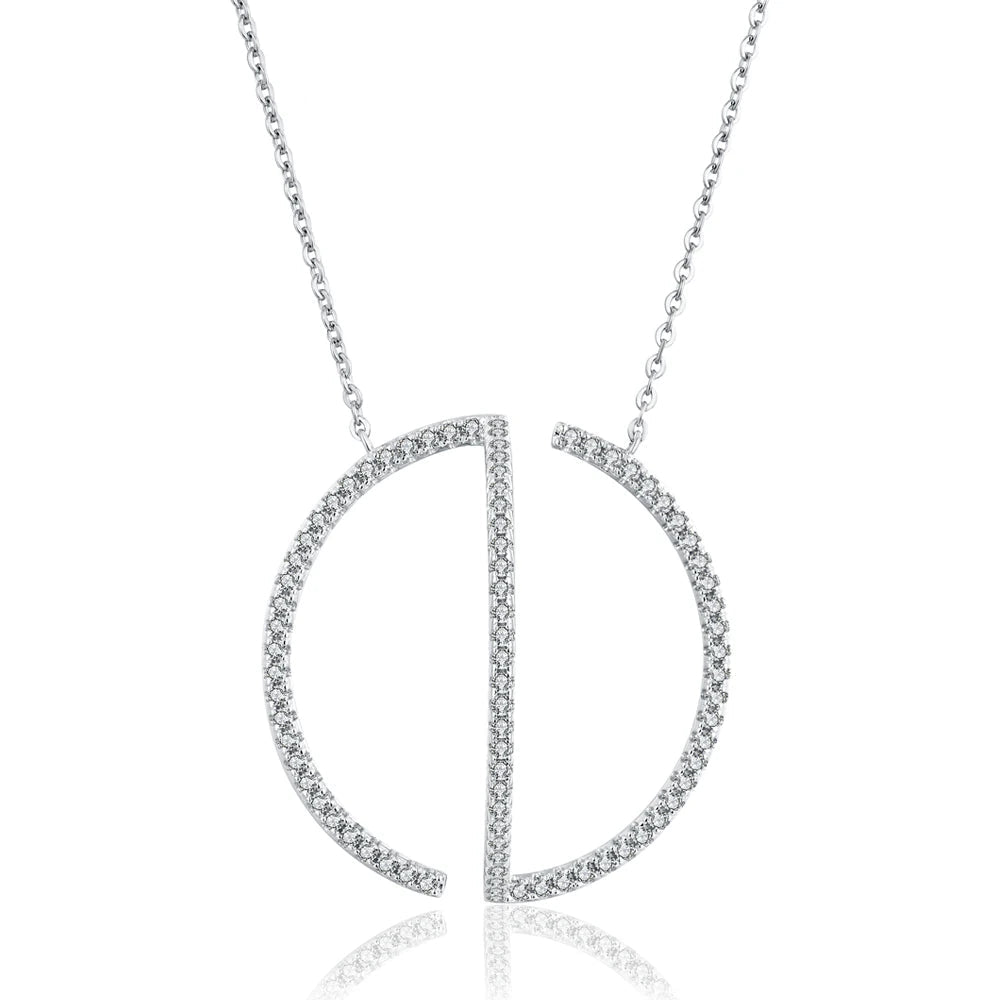 Round Cut Moissanite Pendant Necklace | IL0000