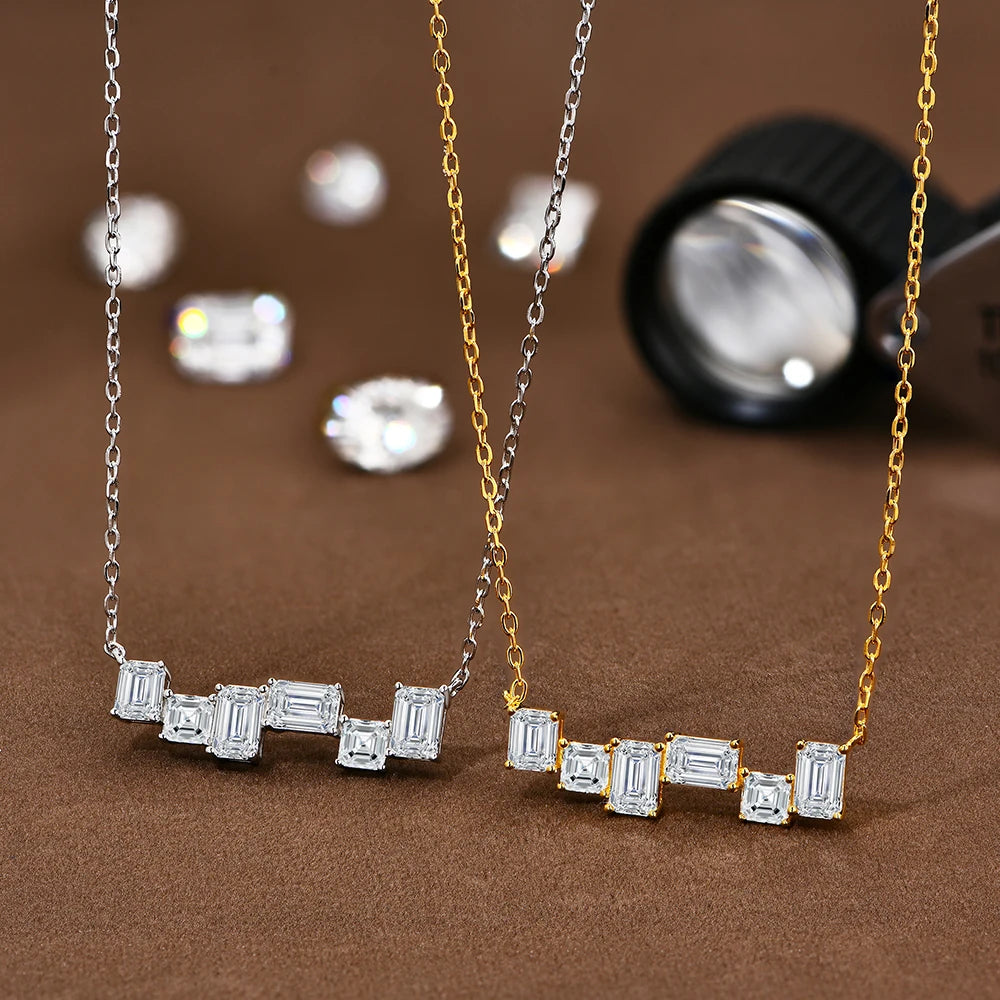 Baguette Emerald Cut Moissanite Jewelry Set | IL0000