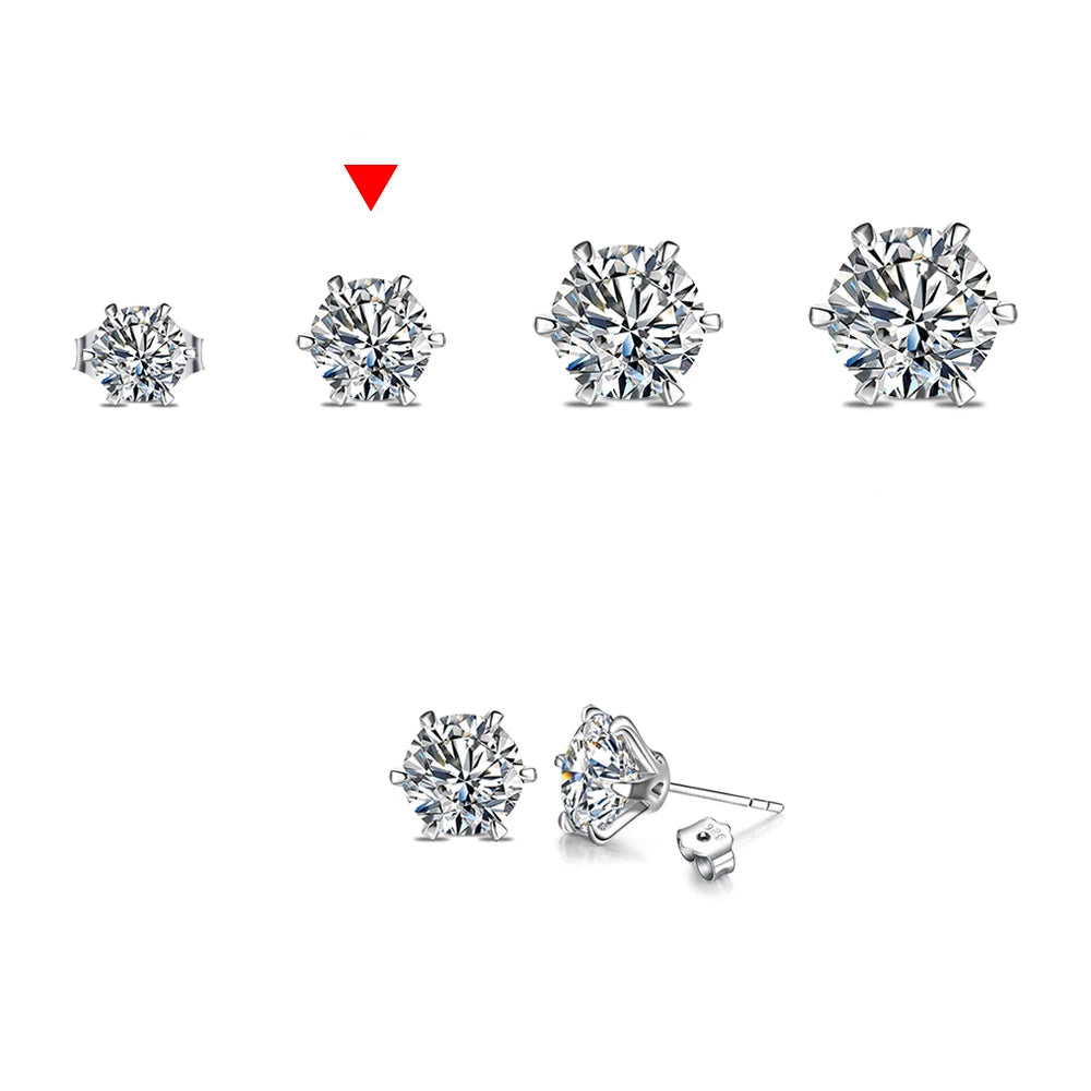 Moissanite Gemstone Solitaire Stud Earrings | IL0000