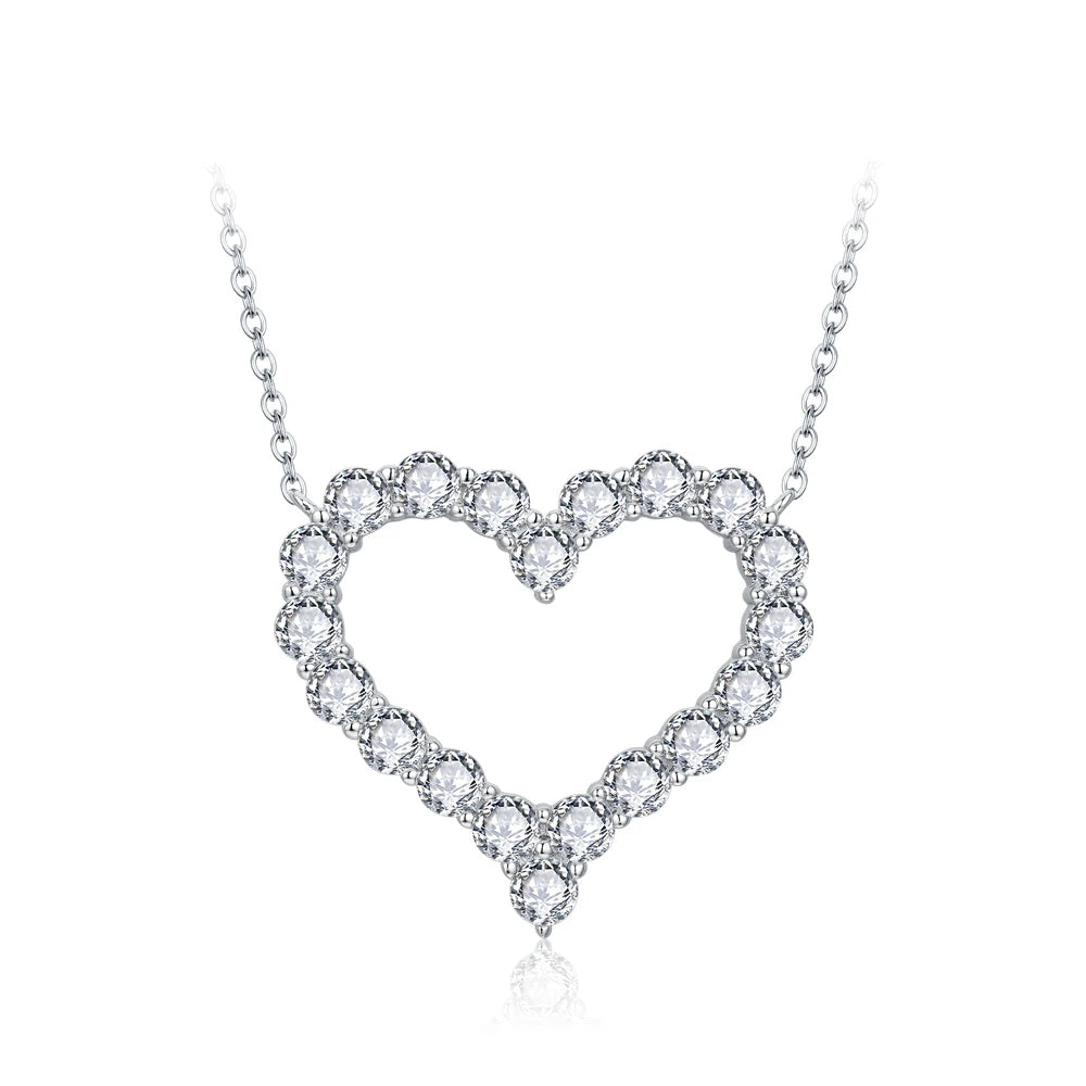 Moissanite Heart Pendant Necklace | IL0000