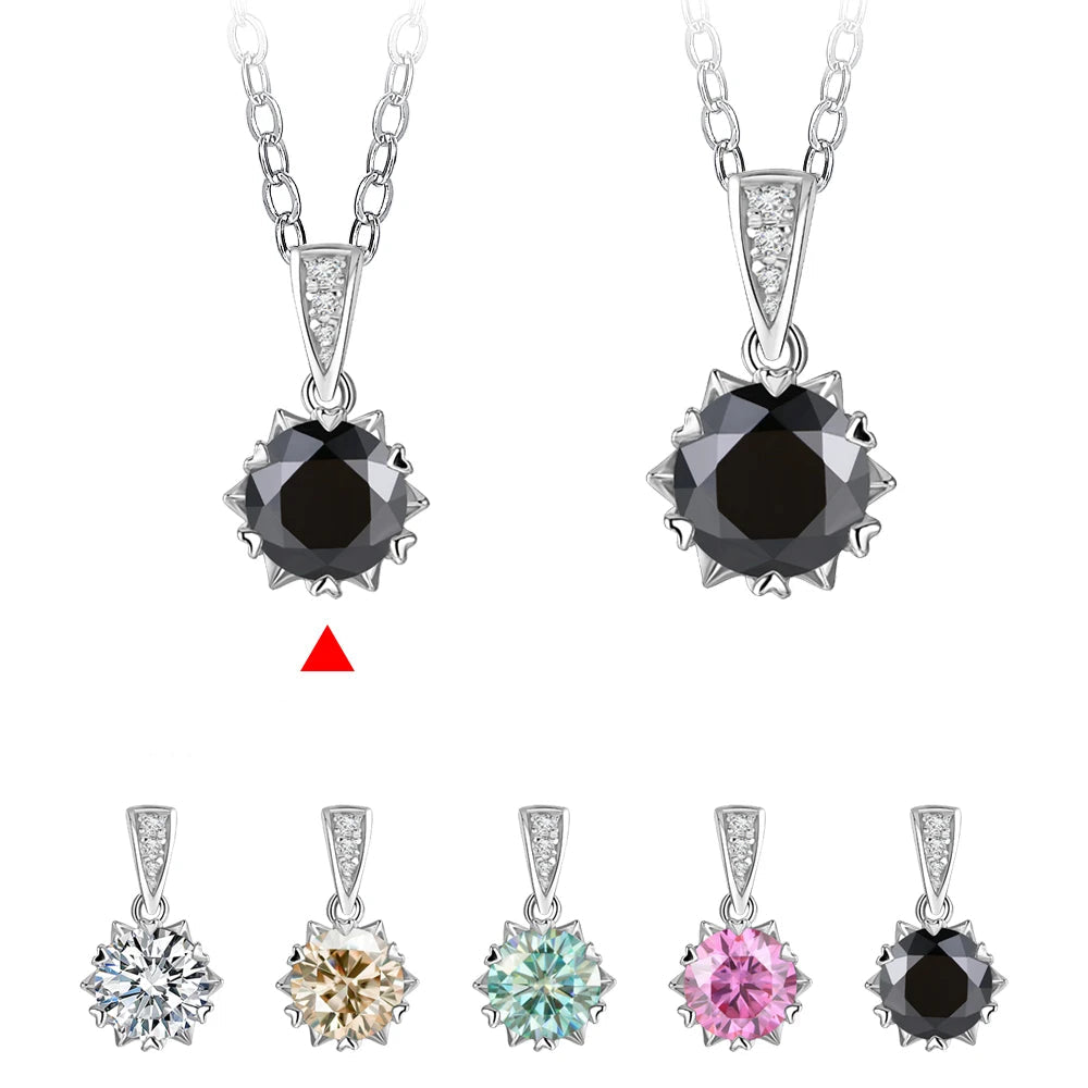 Round Brilliant Cut D Color Moissanite Pendant | IL0000