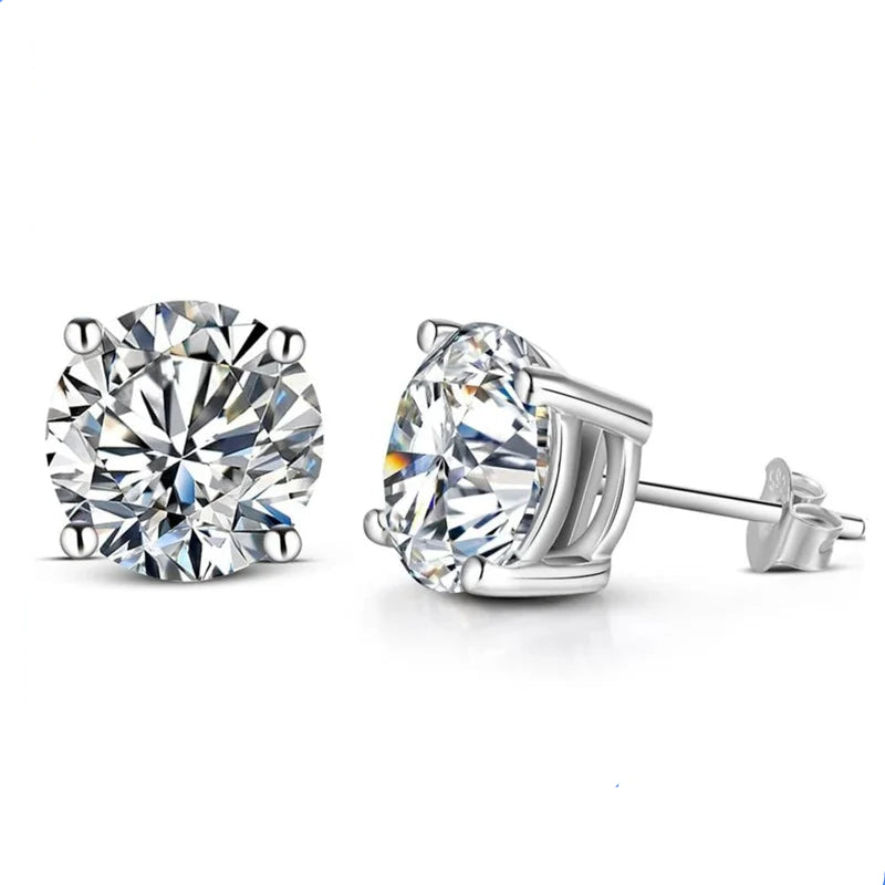 Sparkling Round Moissanite Stud Earrings | IL0000