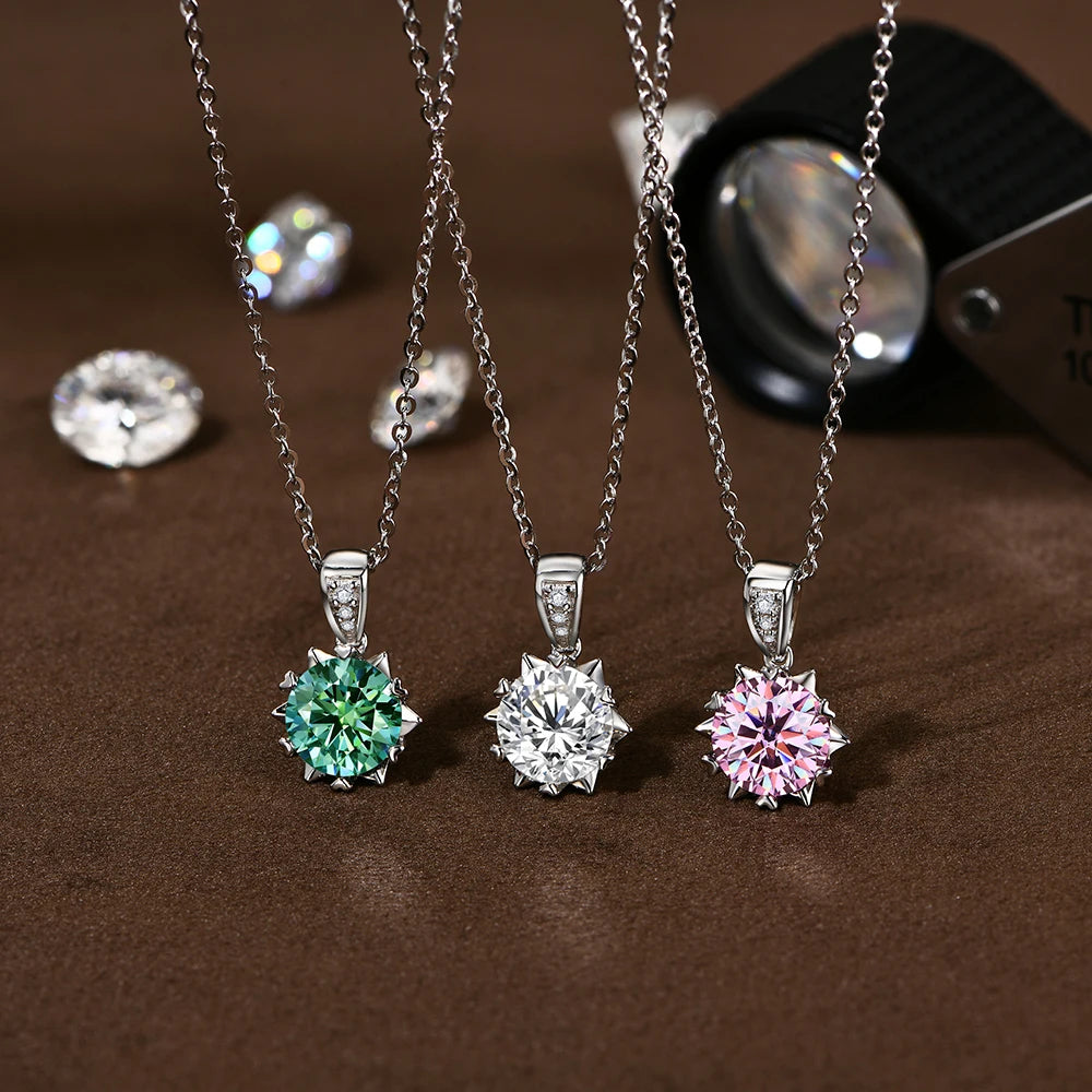 Moissanite Crown Pendant Necklace | IL0000