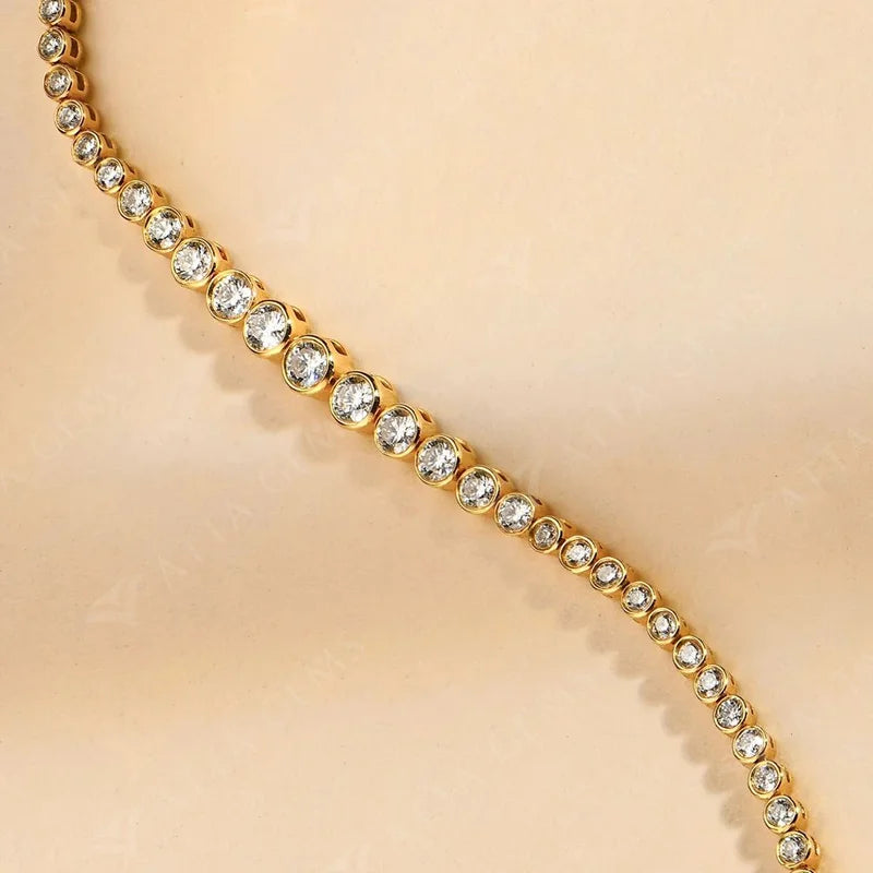 Gradient Bezel Moissanite Tennis Bracelet | IL0000