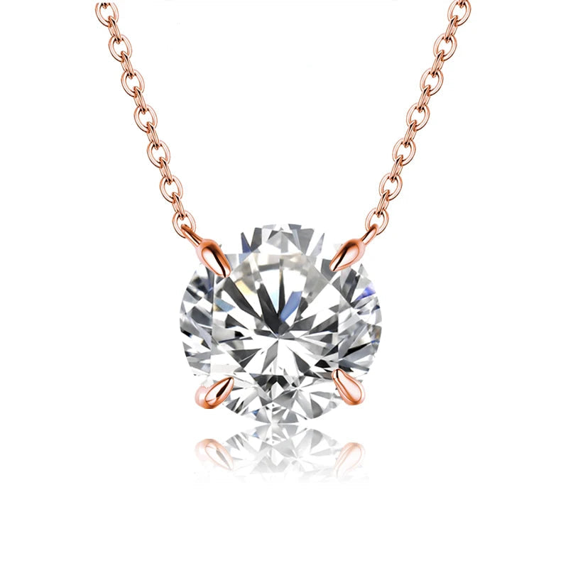 Round Solitaire Moissanite Pendant Necklace | IL0000