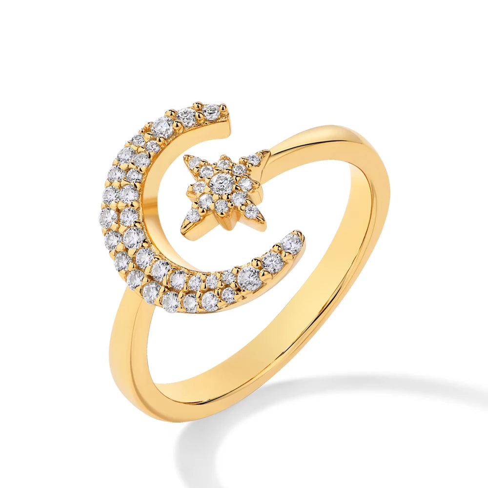 Anello Luna Moissanite Gold Ring| IL0000