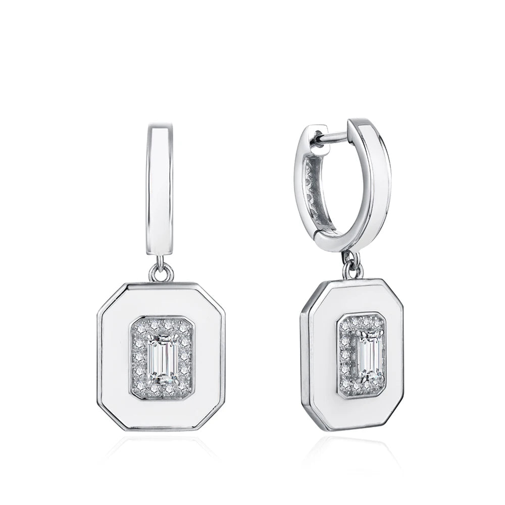 Octagon Cut Moissanite Stud Earrings | IL0000