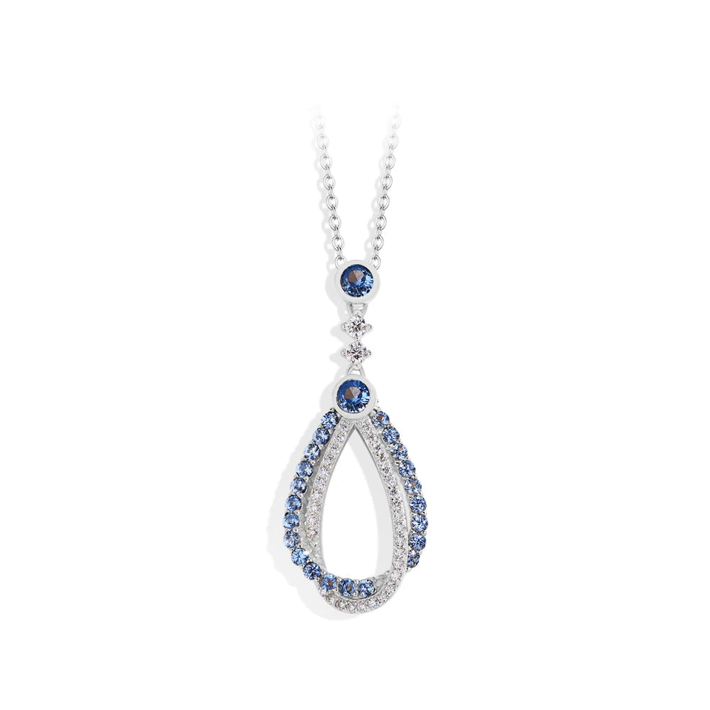 Blue Spinel - Moissanite Necklace | IL0000