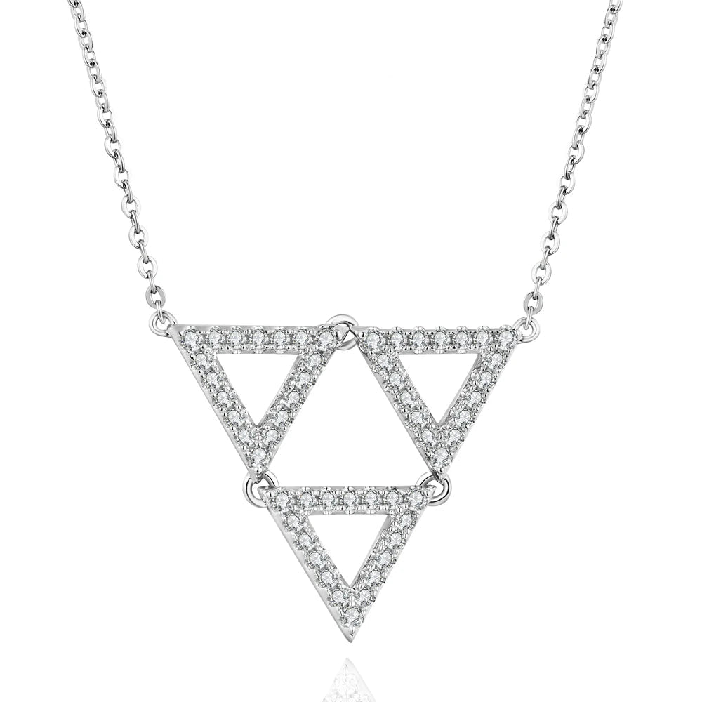 Minimalist Fractal Moissanite Necklace Pendant | IL0000