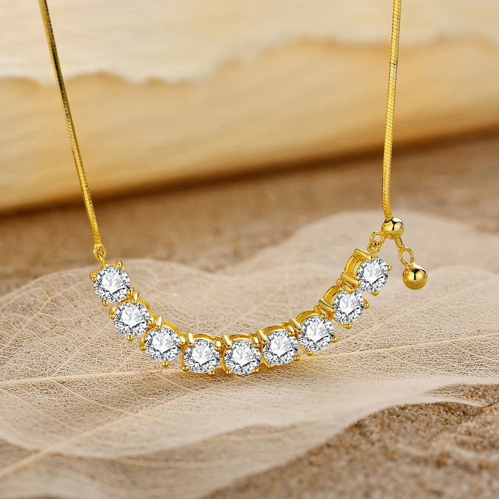 5.0mm Round Moissanite Necklace | IL0000