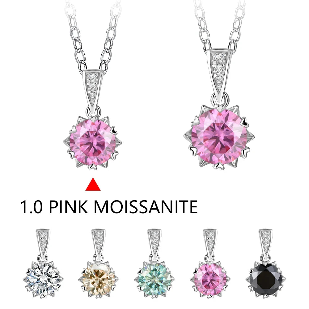 Moissanite Crown Pendant Necklace | IL0000