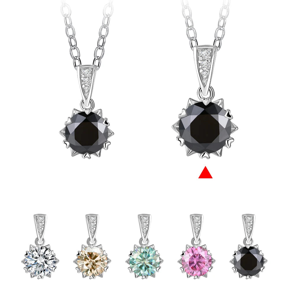 Round Brilliant Cut D Color Moissanite Pendant | IL0000