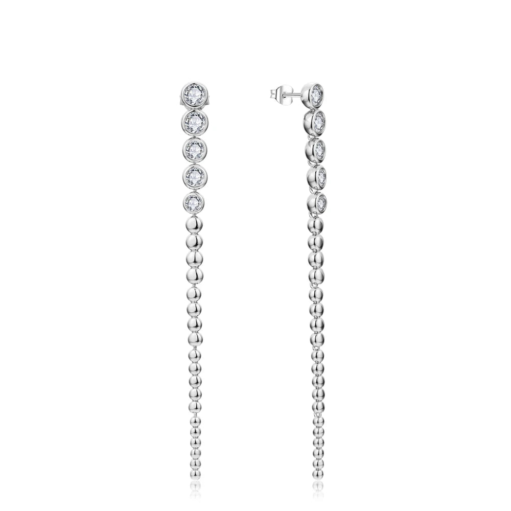 Whip Round Moissanite Drop Earrings | IL0000