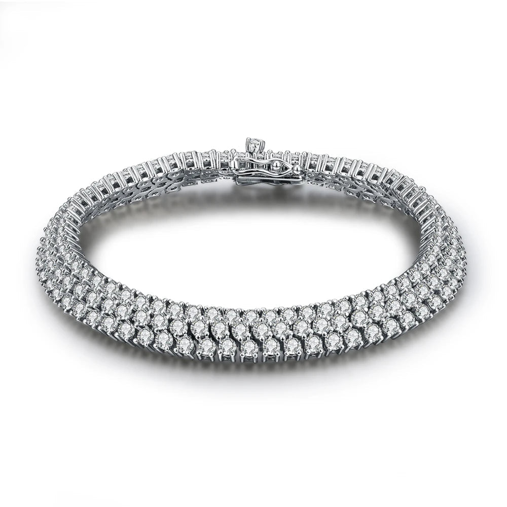 Bold Round Cut 2.5mm Moissanite Bracelet | IL0000