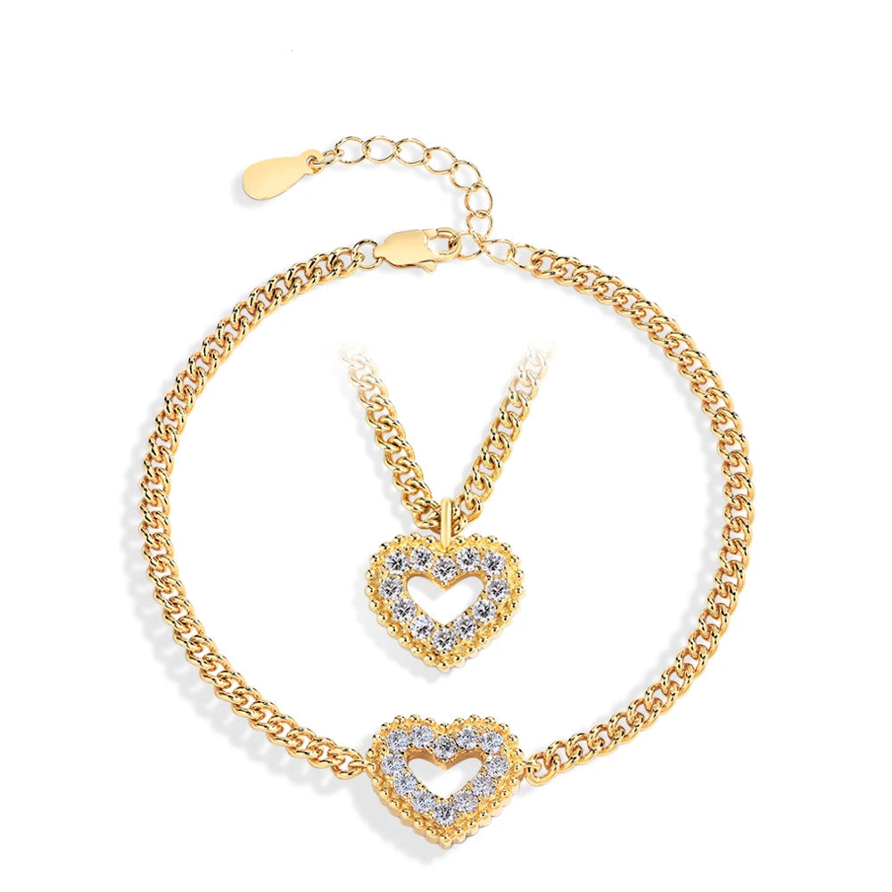 Heart Moissanite Jewelry Set | IL0000