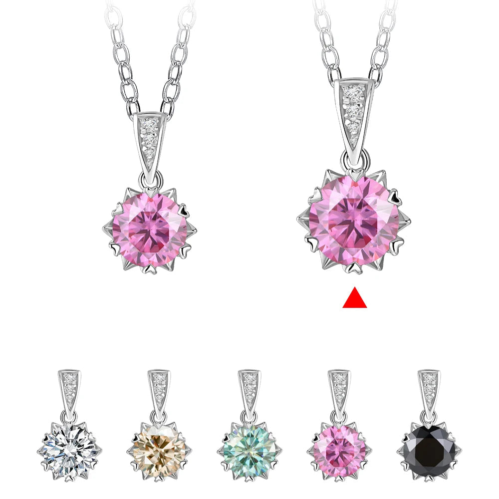 Round Brilliant Cut D Color Moissanite Pendant | IL0000