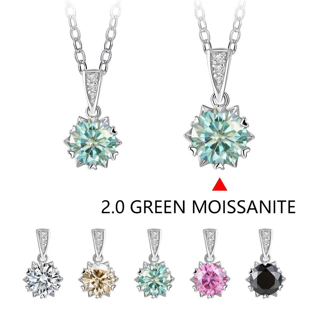 Moissanite Crown Pendant Necklace | IL0000