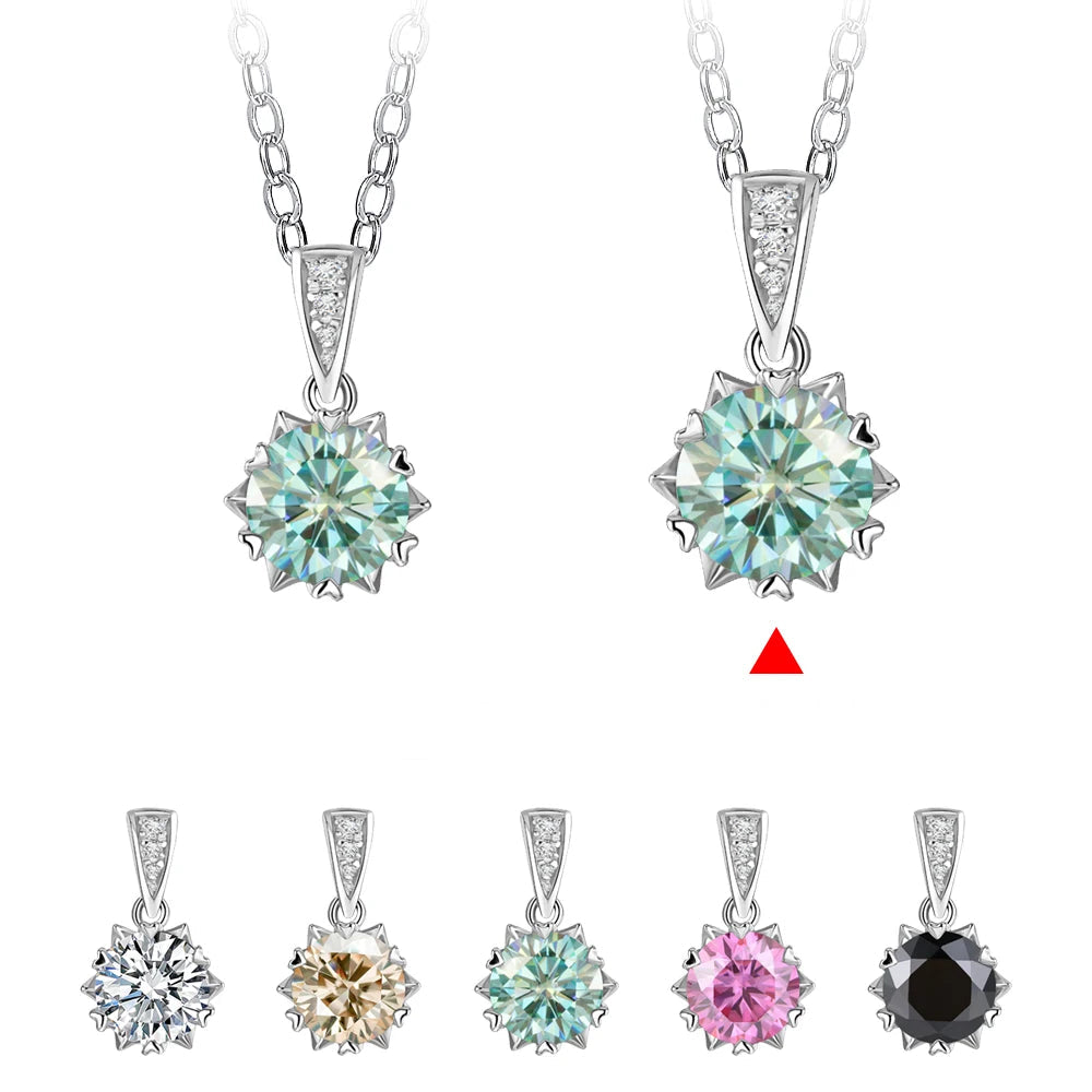 Round Brilliant Cut D Color Moissanite Pendant | IL0000