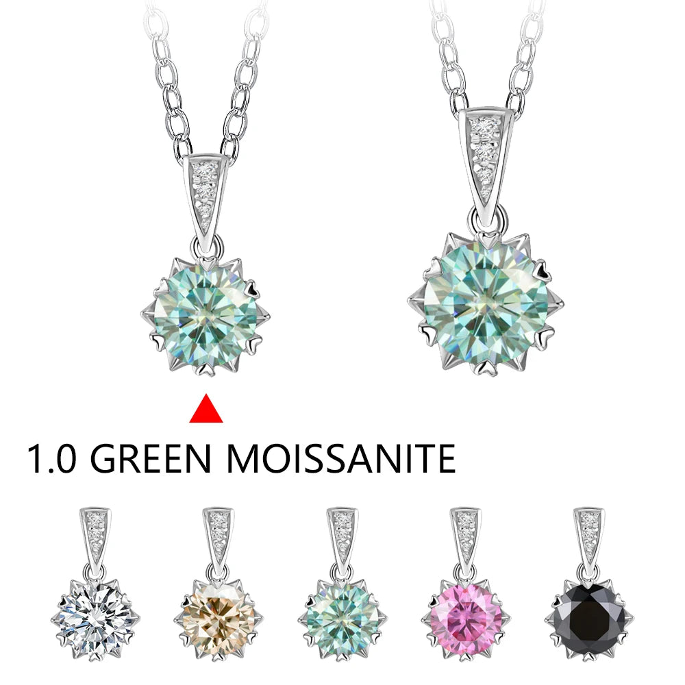 Moissanite Crown Pendant Necklace | IL0000