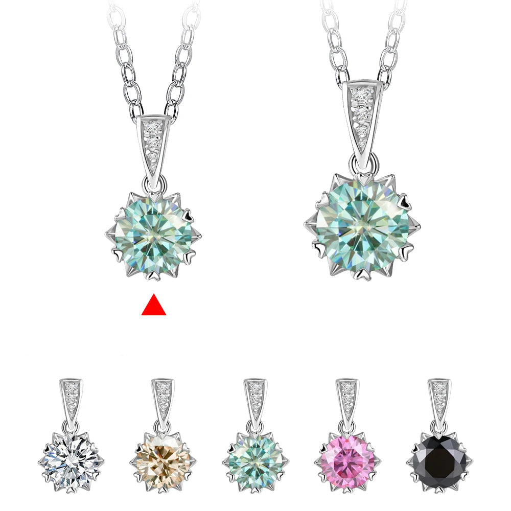 Round Brilliant Cut D Color Moissanite Pendant | IL0000