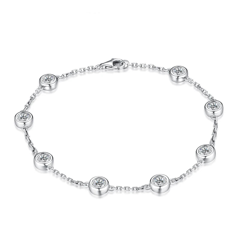 Moissanite Tennis Bracelet - Rhodium Plated | IL0000