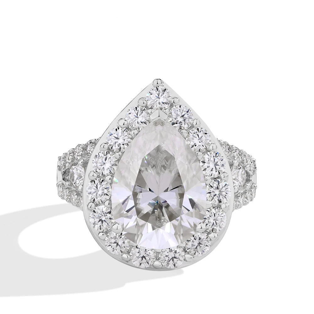 6Ct Moissanite VVS1 Pear Cut Luxury Ring | IL0000