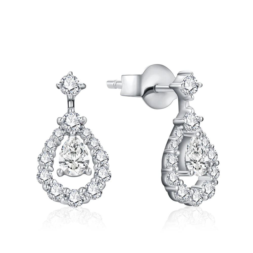 Pear Cut Moissanite Stud Earrings | IL0000